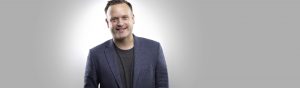 Pete Davies Managing Director of Sugar PR photographed at 76 King Street Manchester M2 4NH