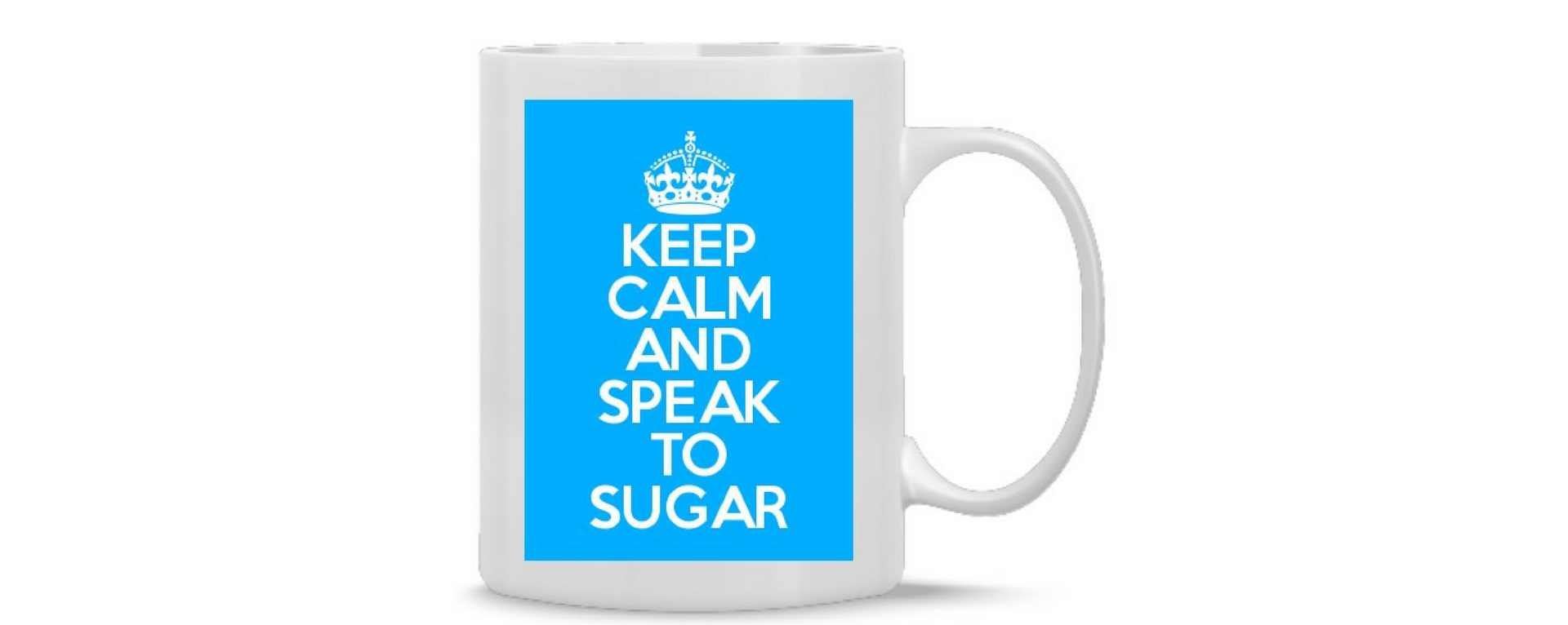 Keep calm and speak to Sugar PR branded mugs for 76 King Street in Manchester