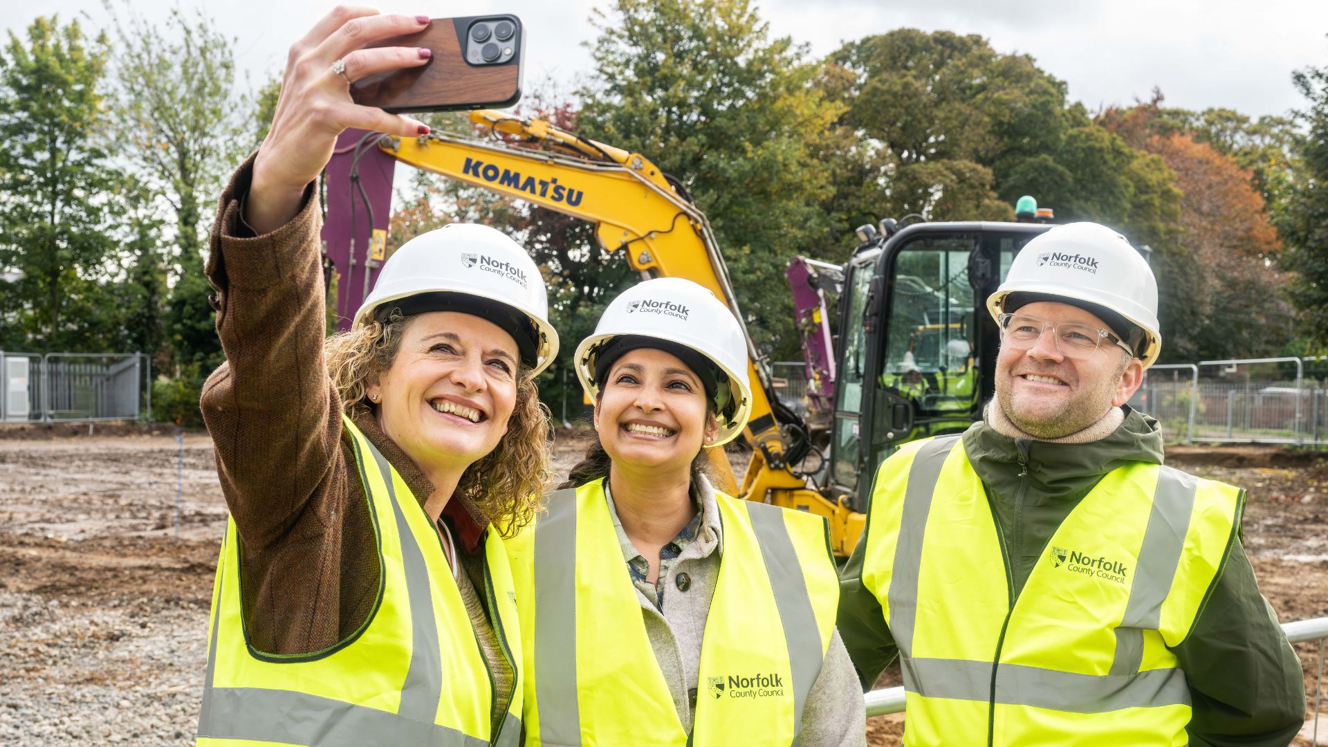 Groundbreaking ceremony for a development project